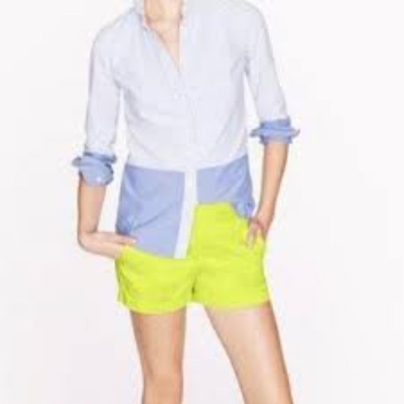 J. Crew Lime Green Chino Shorts Size 4 - Picture 1 of 5